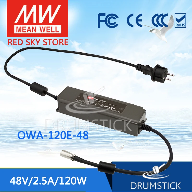 

MEAN WELL OWA-120E-48 48V 2.5A meanwell OWA-120E 48V 120W Single Output Moistureproof Adaptor Euro Type