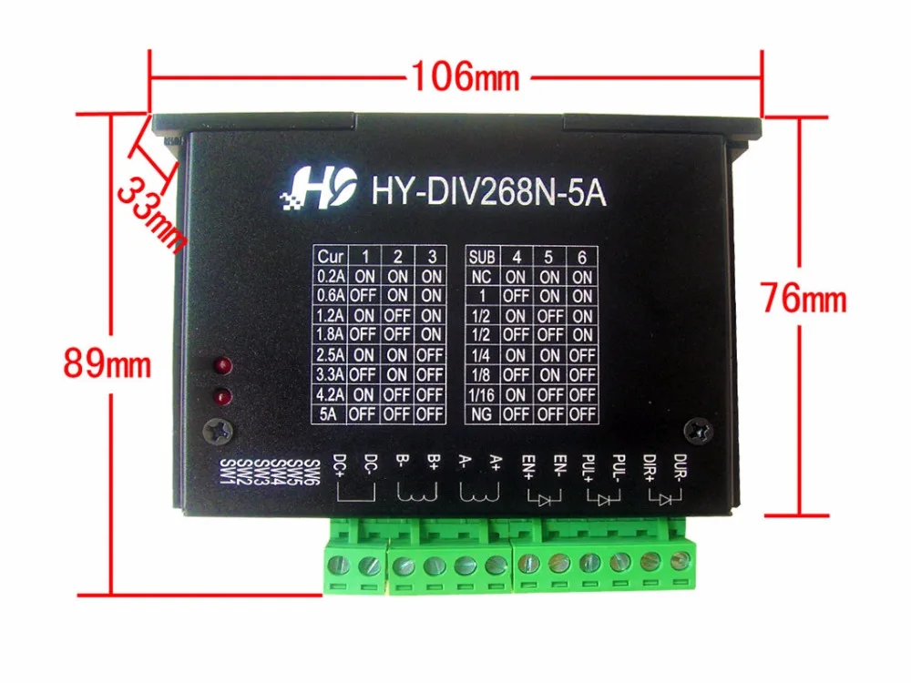 Драйвер шагового двигателя TB6600 5 шт./лот 2 фазы 12-48 В постоянного тока А для NEMA17 23