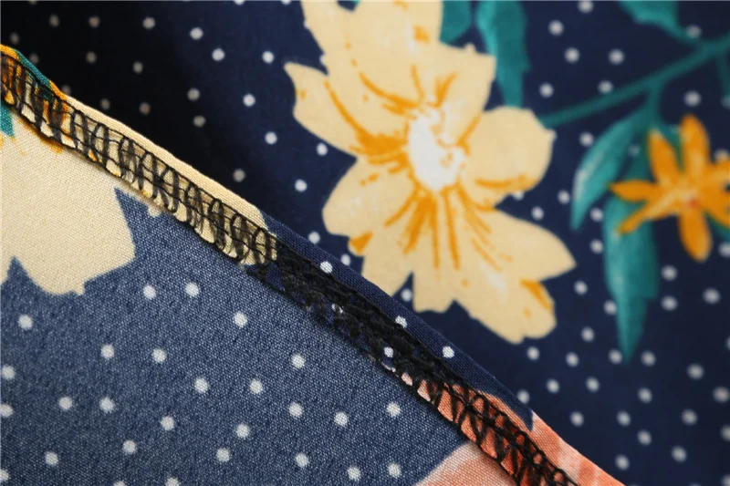Kostlich Summer Newest Hepburn Vintage Dress Women Big Swing Dress Casual O-Neck Half Sleeve Patchwork Floral Print Dresses  (19)