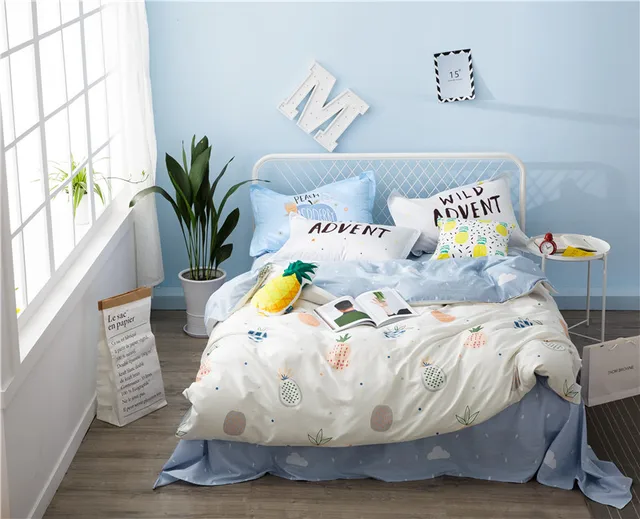 100 Cotton Fruits Strawberry Pinele Cute Bedding Set Queen 100 Cotton Fruits Strawberry Pinele Cute Bedding Set Queen Double Size Duvet Cover Bed Sheets