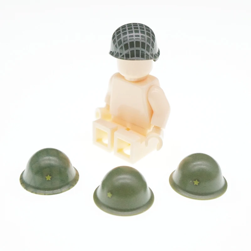 

5 Pcs/Set DIY Accessories Helmet Compatible Figures Military Police Weapon Army Soldier WW2 Building Block Brick Toy X336