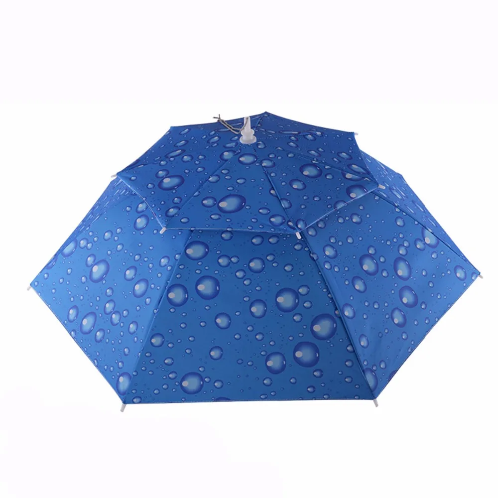  Foldable Fishing Hat Headwear Umbrella for Fishing Hiking Beach Cap Head Hats Outdoor Camping Equipment Rain Gear Umbrellas