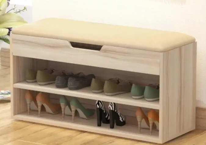 Многофункциональный шкаф для хранения обуви шкаф для обуви стул стиль обувные шкафы - Цвет: White maple