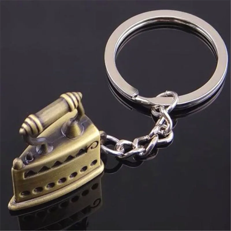 Vintage Creative Electric Iron Keyring Metal Alloy Keychain Key Chain