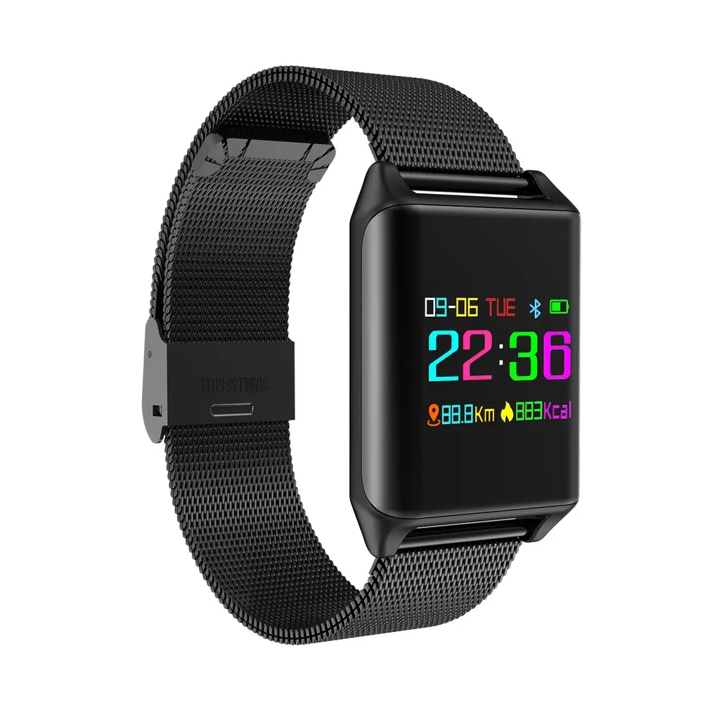 

Steel Band M7 Smart Watch Blood Oxygen Pressure Heart Rate Monitor Pedometer Smartwatch Wristband 2018 Sales