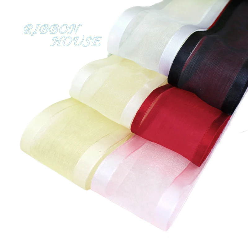 

(50 yards/roll) 40mm broadside organza ribbon wholesale gift wrapping decoration ribbons