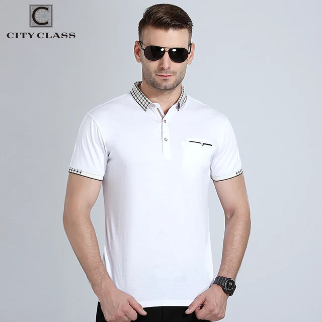 City class новая мужская polo рубашки двойной цвет пике ткань с коротким рукавом дышащий бизнес моды случайные мужской polo shirt деловой стиль комфортный ткань 17177
