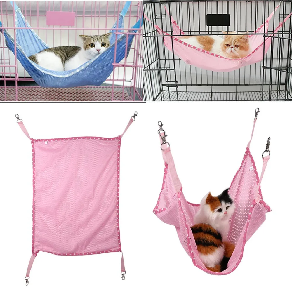 Pet Bed Mat Cat Cage Hammock For Cats Bed Mat For Summer Ventilation Net Cloth Pet Cages Hammock