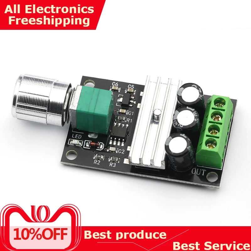 

DC 6V 12V 24V 28VDC 3A 80W PWM Motor Speed Controller Regulator Adjustable 3A Motor Speed Controller Regulator