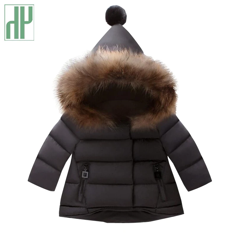 

Toddler Girls coat winter jacket kids parka Thick Coats infant children clothing Faux fur collar hooded baby outerwear snowsuit