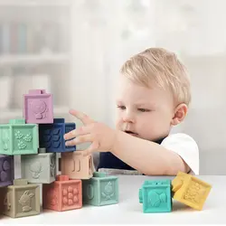 Силиконовые гнущиеся строительные блоки со звуком 3D сенсорный руки захватывают игрушка мягкие шарики для сжимающаяся игрушка мяч для