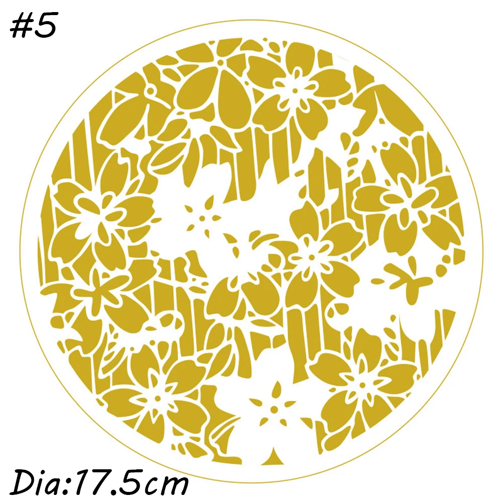

1PCS Round Flower Template Hollow Layering Stencils For Wall Painting Scrapbooking Stamp Album Decorative Embossing Card
