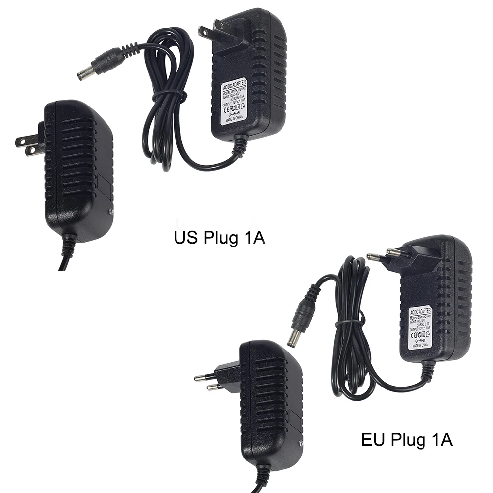 Светодиодный Питание Зарядное устройство Трансформатор Адаптер 1A 2A 3A 110V 220 V-12 V для Светодиодные ленты EU/US iphone зарядное устройство переменного тока