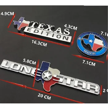 

Car Styling Metal 3D Texas Mason Logo Lone Star Car Body Emblem for Nissan Titan Jeep Dodge Ram Car Decoration Car Accessories