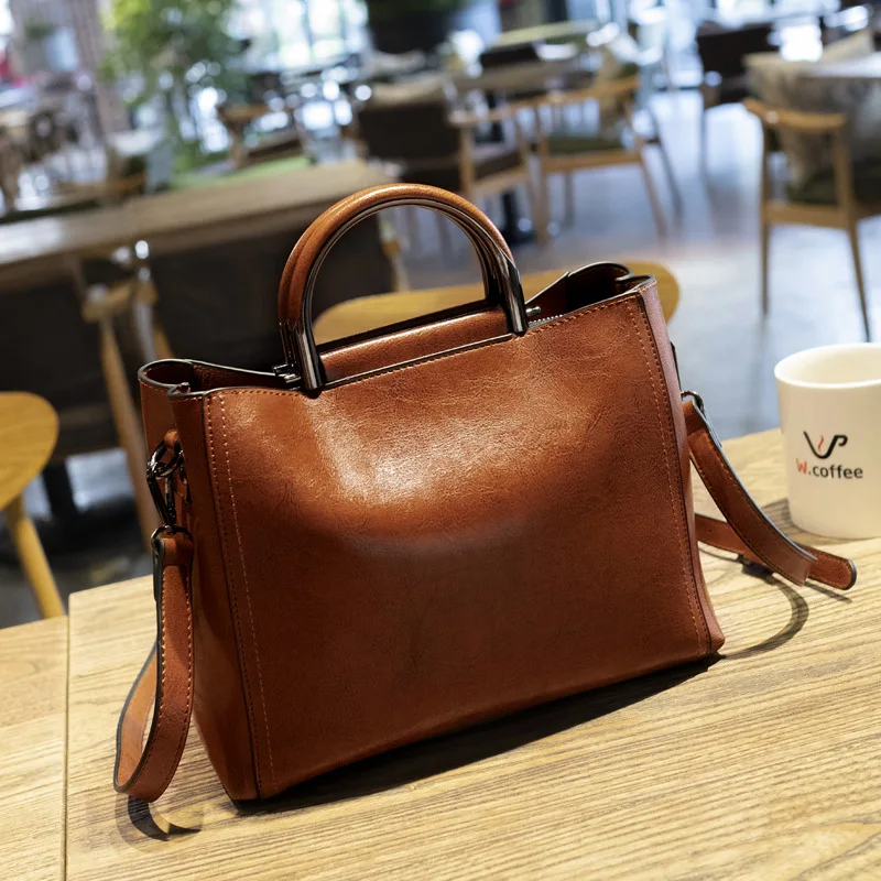 

New High Quality Leather Handbags Big Women Bag Casual Female Bags Tote Brand Shoulder Bag Ladies Large sac a main with purse