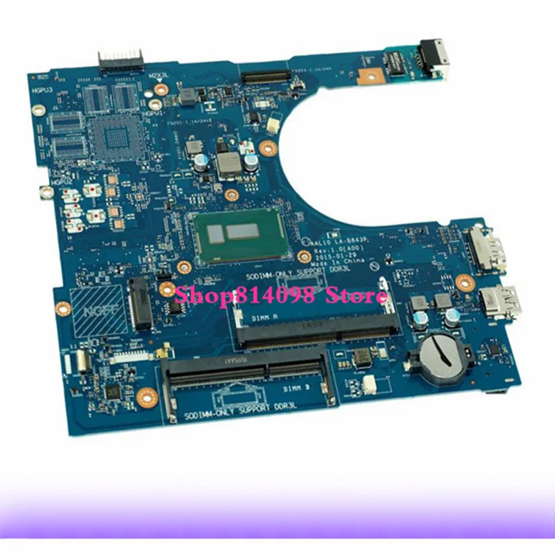 KEFU CN-0VMD45 VMD45 FIT FOR Dell INSPIRON 5458 5558 5758 SERIES Laptop Motherboard AAL10 LA-B843P REV:1.0(A00) 3805U mainboard KEFU CN-0VMD45 VMD45 FIT FOR Dell INSPIRON 5458 5558 5758 SERIES Laptop Motherboard AAL10 LA-B843P REV:1.0(A00) 3805U mainboard