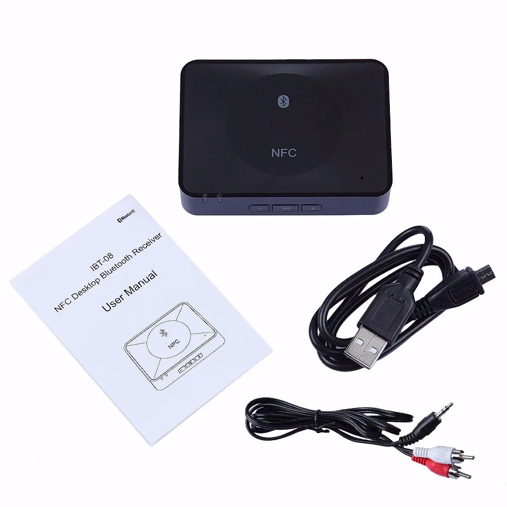 NFC Bluetooth Wireless Desktop Stereo Audio Music Receiver DVD Player Car Speaker USB Adapter (25)