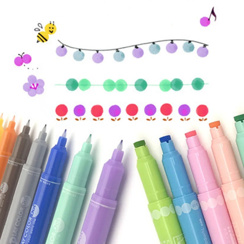 

12 Colors Watercolor Brush Pens Set Painting Markers Pen For Sketch Drawing Manga Comic Handwriting