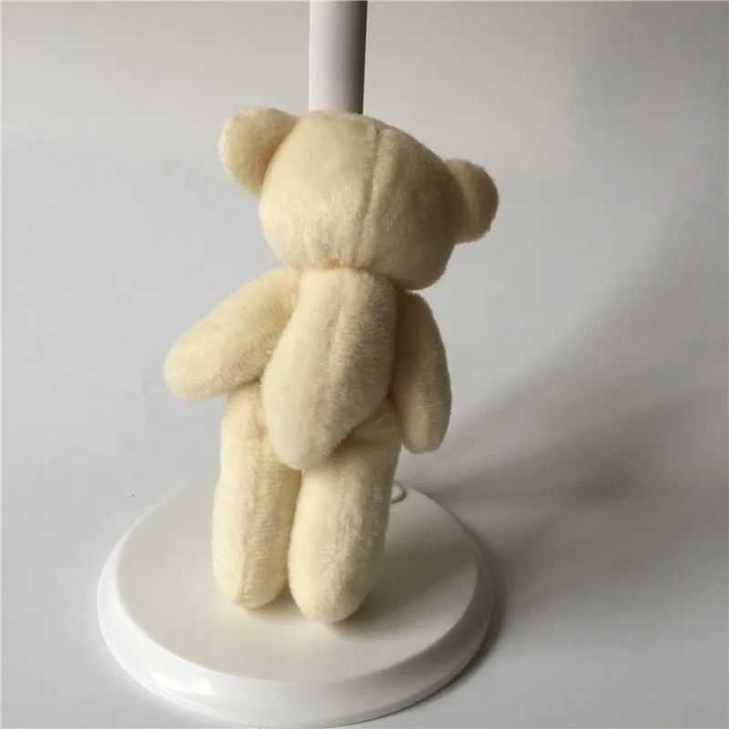 Cute Mini Teddy Bear Plush Toys Lovely Joint Bear Dolls DIY Flower Bouquet Wedding Party Decor 1pc Random Color (6)