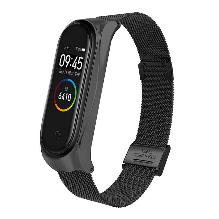 Металлический Безвинтовой браслет из нержавеющей стали для Xiaomi Mi Band 4 ремешок