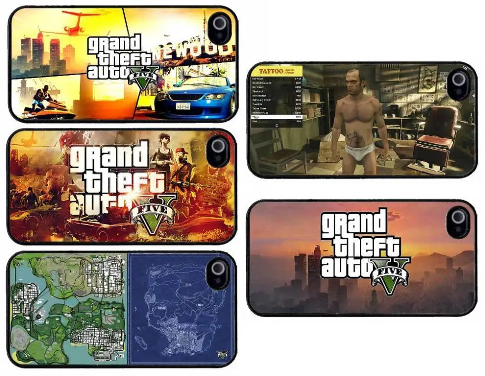 GTA 5 Grand Theft Auto V 5 Plastic Hard Back phone cases for Apple for  iphone 5 and 5s Cases for i phone 5 and 5S|cover awning|cover for htc evo  4gcover case