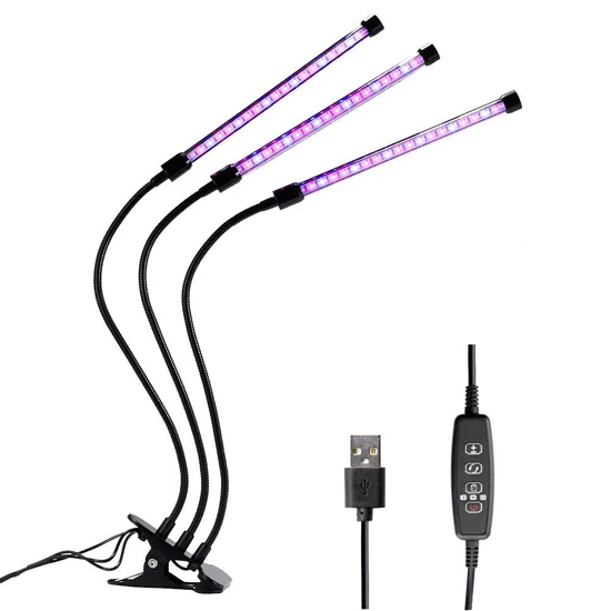 

Dimmable LED grow light 30W 60pcs LEDs Timing Function USB grow led Flower Vegetable full spectrum led