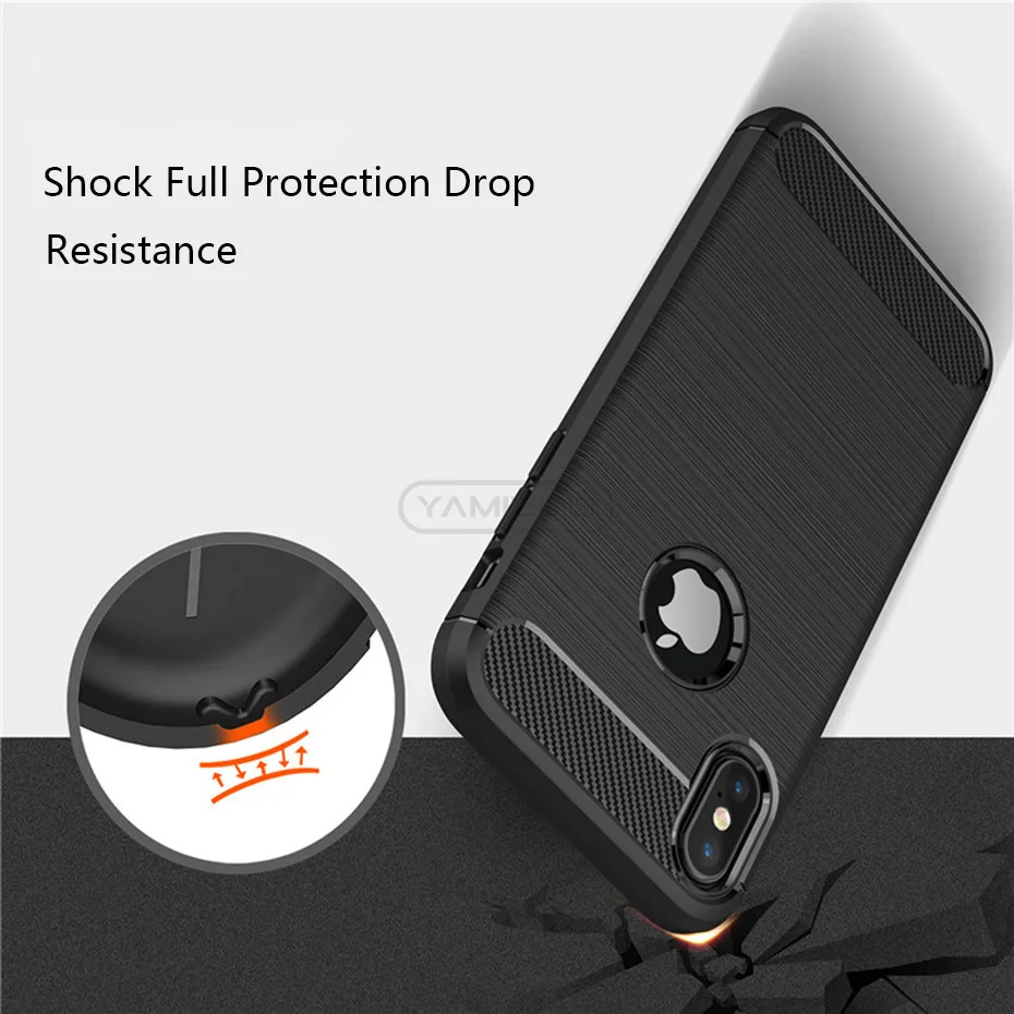 YAMIZOO For iPhone 6s Case Thin Soft Carbon Fiber Shockproof Cover Silicone Matte Phone Cases for iPhone 6 7 8 Plus X Case Coque (7)