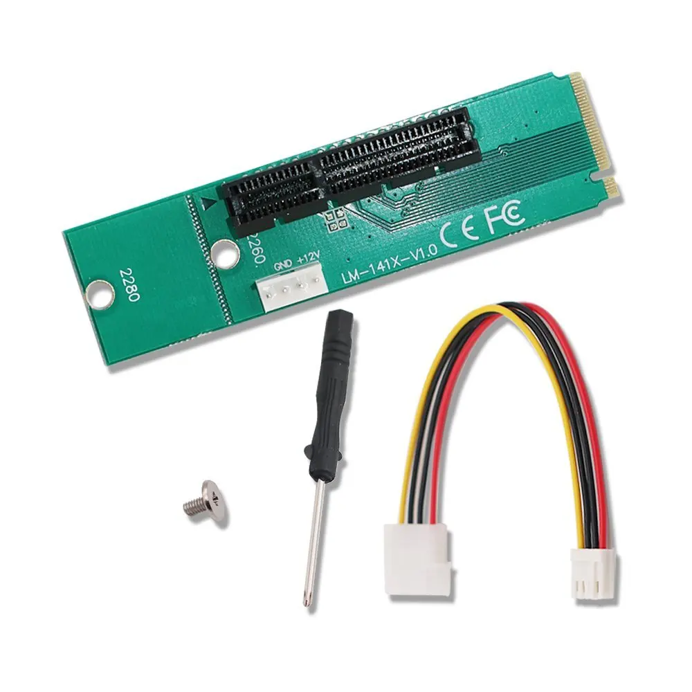 Hot Sell NGFF To PCI-E Riser Card M.2 Port To PCIE Expansion Card NGFF To PCI-E X4 Slot Adapter For BTC Miner Mining Machine