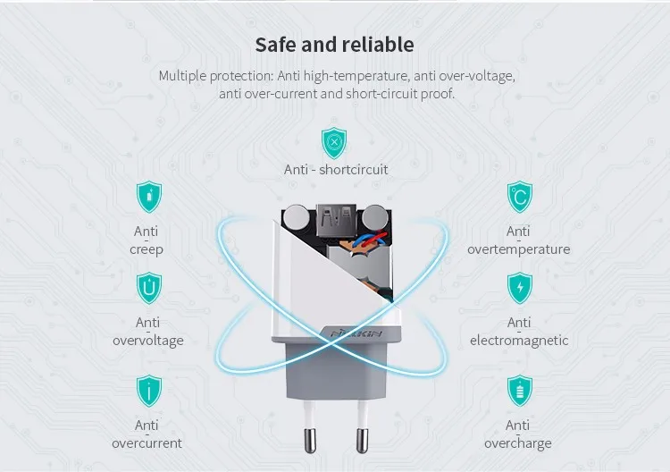 Nillkin QC 3,0 зарядное устройство USB для телефона 3A быстрое зарядное устройство США ЕС Великобритания зарядное устройство USB настенное зарядное устройство для телефона xiaomi OnePlus 7 адаптер переменного тока