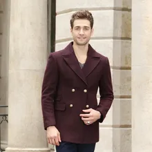 Новое поступление турецкий мужские шерстяной ткани Зимняя Куртка Блейзер конструкции двубортный фланель и с цветочным принтом внутри