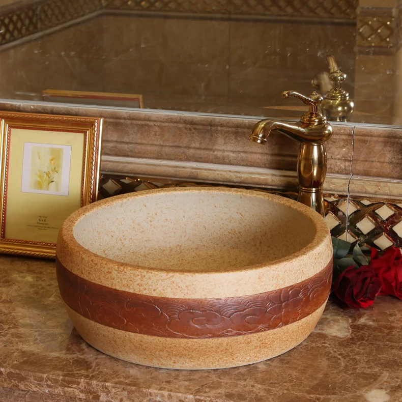 [King] Yan Hot Jingdezhen Ceramic Art Basin drum counter basin wash washbasin 1126 |