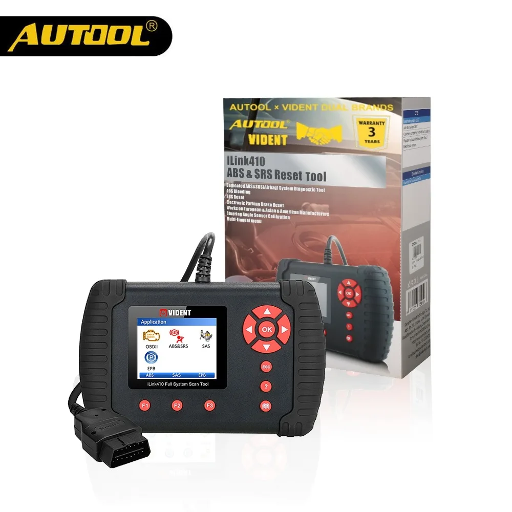 Free Ship VIDENT iLink400 Full System OBD2 Diagnostic Tool Support ABS/SRS/EPB 