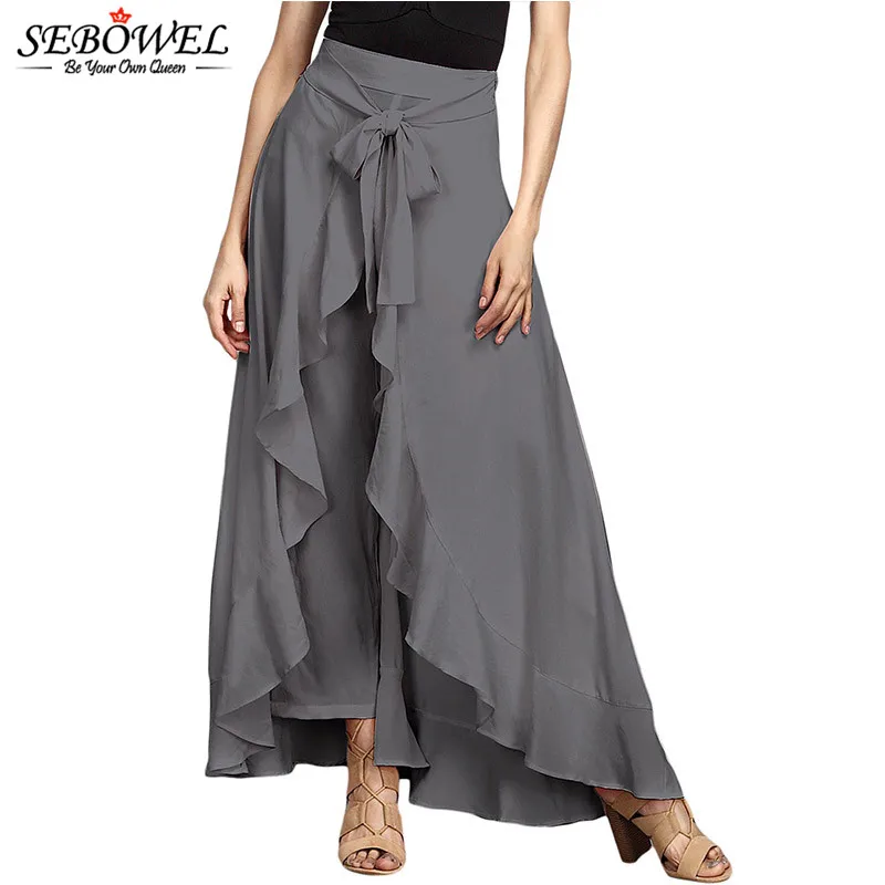plus size ruffle pants