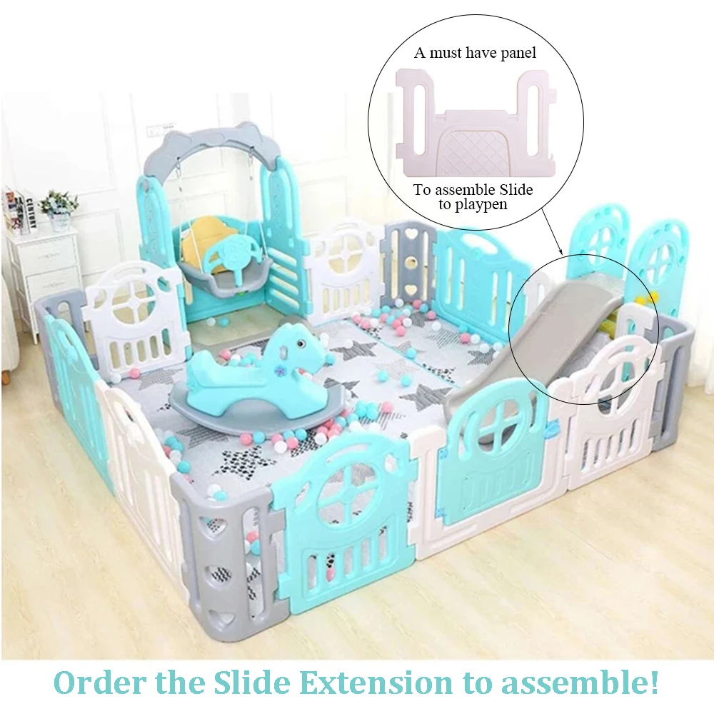 baby playpen with slide