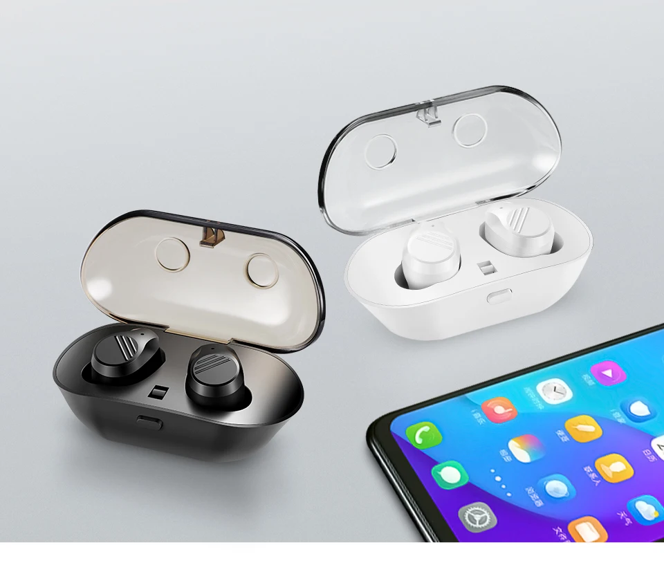 SANLEPUS Мини Bluetooth наушники Беспроводные спортивные наушники TWS 5,0 стерео гарнитура с микрофоном и зарядным устройством для телефонов и музыки