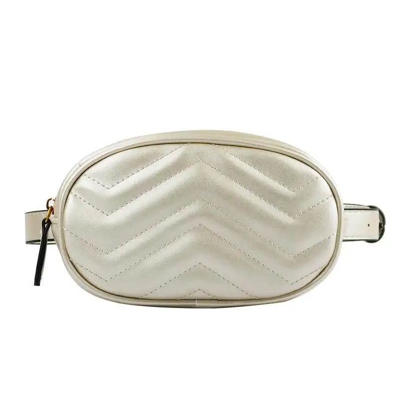 Роскошные Сумки Для женщин сумки дизайнер поясная сумка Fanny Pack поясные сумки Для женщин известных брендовая нагрудная сумка, сумка через плечо, сумочка - Цвет: Золотой