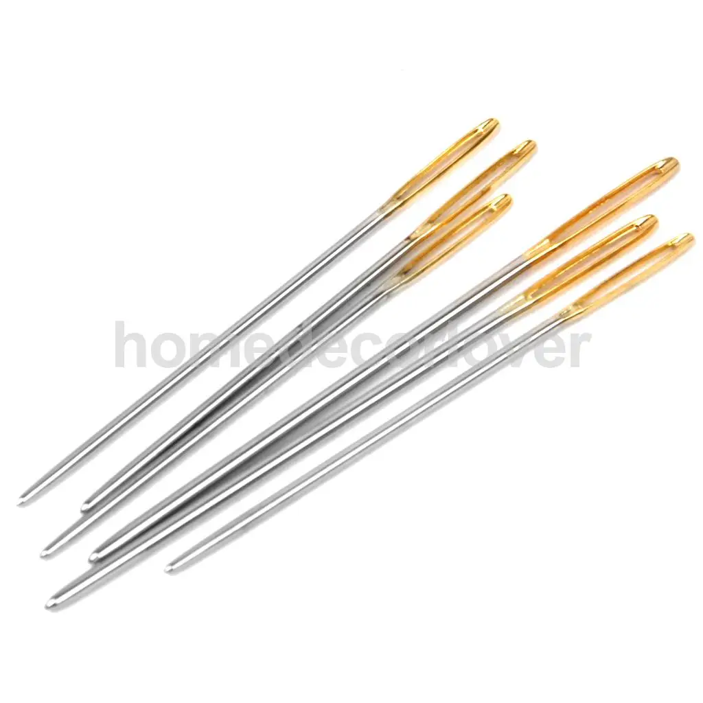6pcs gold eye large eye needles embroidery tapestry hand sewing needle 6pcs gold eye large eye needles embroidery tapestry hand sewing needle