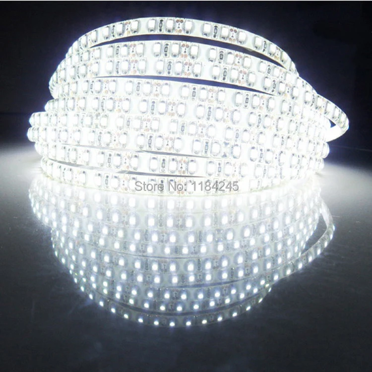 

Super Bright 5M 2835 SMD 120led/m 600Leds White Warm White Flexible LED Strip 12V Non-Waterproof free shipping