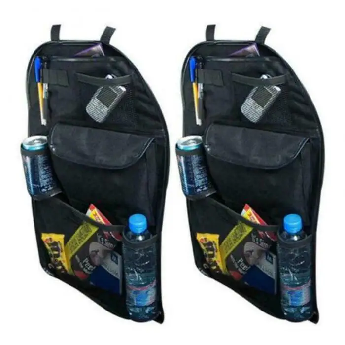 Bolsa de Armazenamento de Malha com Bolsos Universal Back Seat Organizador Multi Nj88 2 Pcs Car 6 High Quality Automóveis e motos