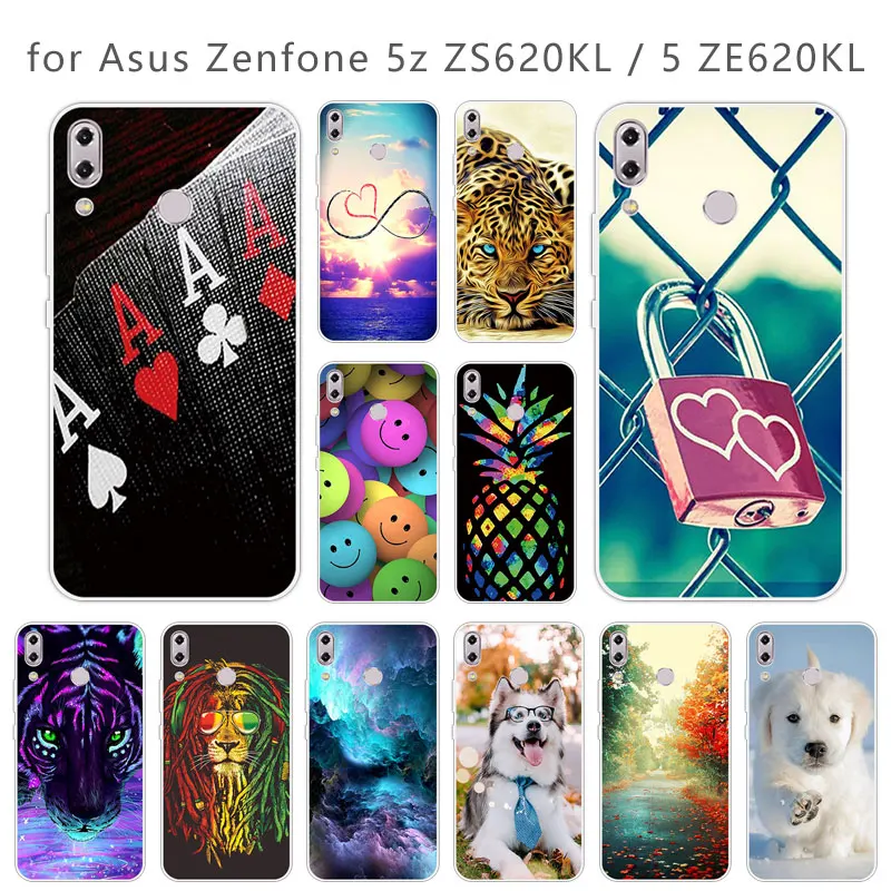 Для Asus Zenfone 5z ZS620KL прозрачные чехлы для телефонов из ТПУ 6 2 &quotдля 5 ZE620KL