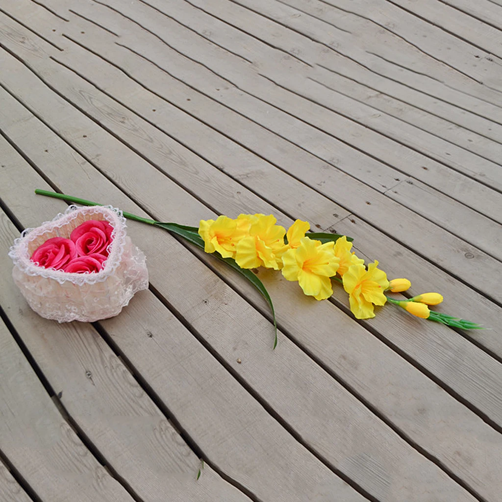 Artificial Gladiolus Spray for Home Wedding Party Restaurant Office & Birthday Party Event Decoration Arrangement Decor Supply 
