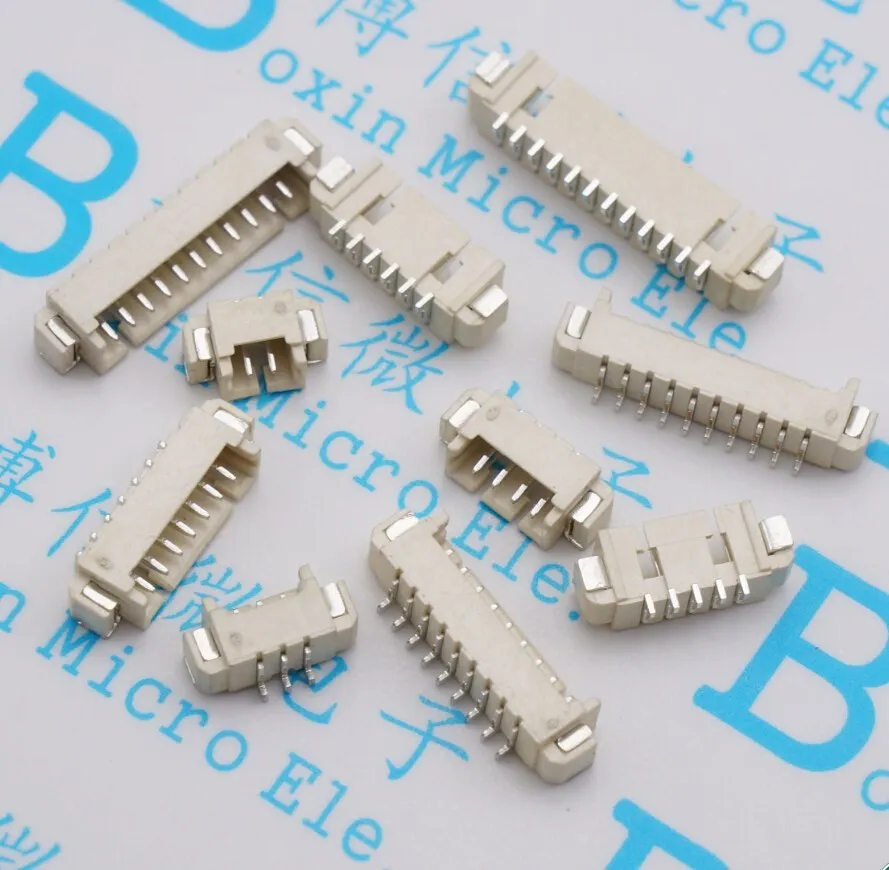 100PCS 1.25mm connnector JST female socket SMD connectors right angle