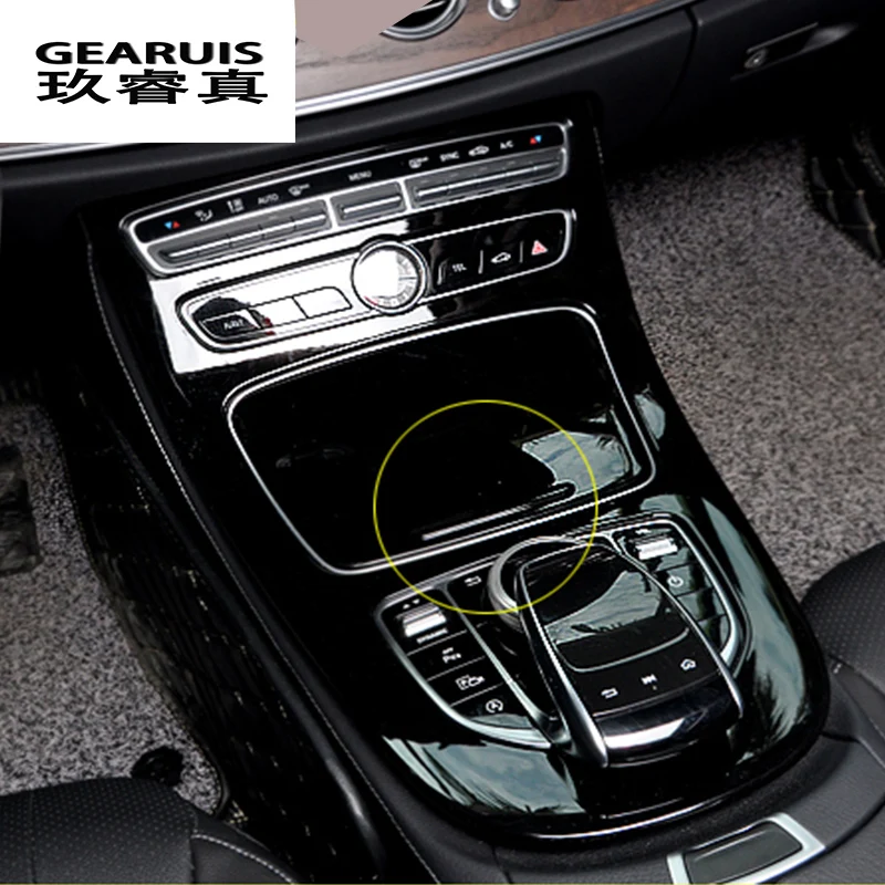 Автомобиль-Стайлинг консоли Панель крышка декоративная рамка углеродное волокно линии Стикеры для Mercedes Benz C Class W205- КЗС аксессуары