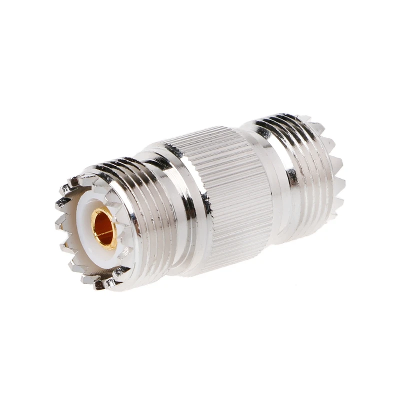 

UHF PL-259 SO-239 Female To UHF Female Jack RF Straight Connector Adapter Nickel New