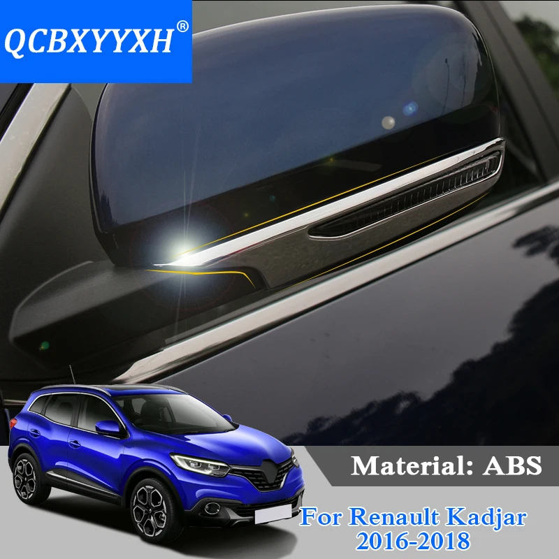 

QCBXYYXH For Renault Kadjar 2016-2018 Car Rearview Mirror Covers Strip Decoration Frame Cover ABS Car Styling on Rear View Trim