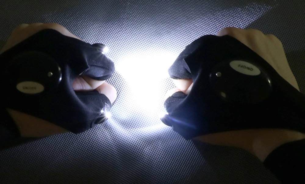 Новинка Светодиодный светильник светодиодный светильник для перчаток Пальчиковый светильник батарея в комплекте используется для ночной рыбалки, кемпинга, ремонта, приключений и т. д