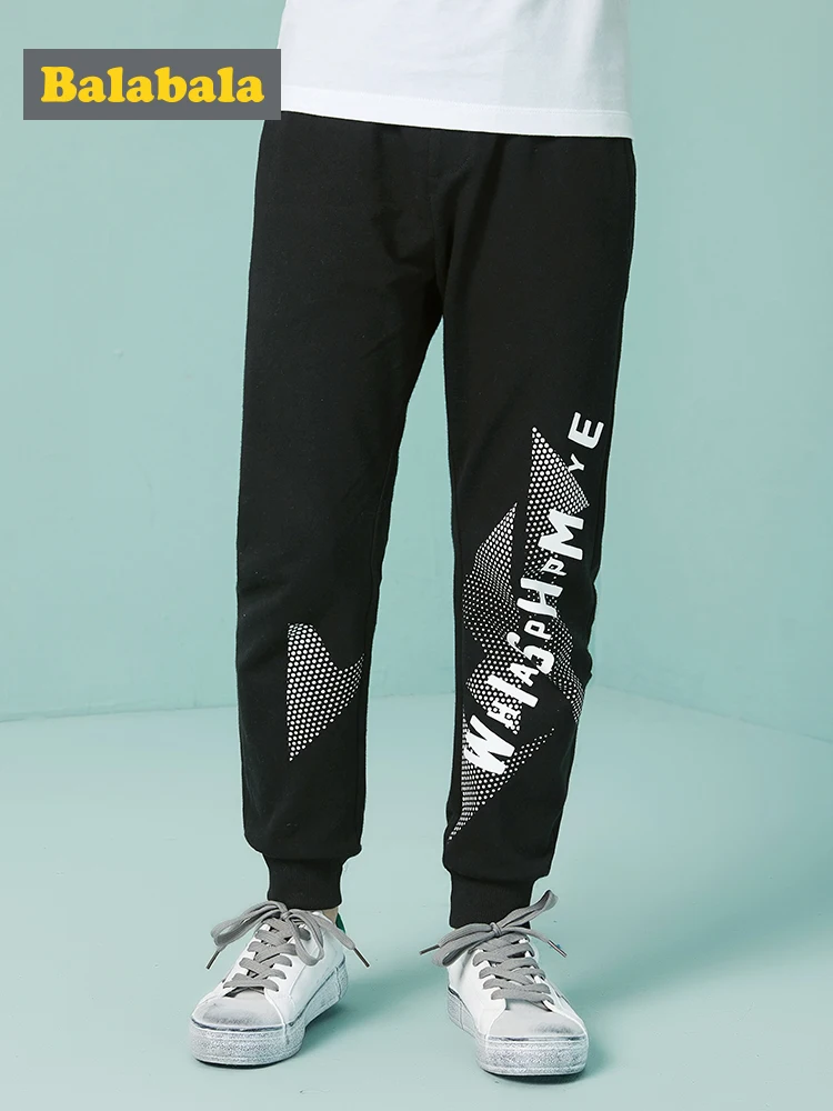 

Balabala Baby Boy Pants Spring 2019 5-12 Years Cotton Fleece Catching Warm Trousers Casual Kids Clothes Children pants