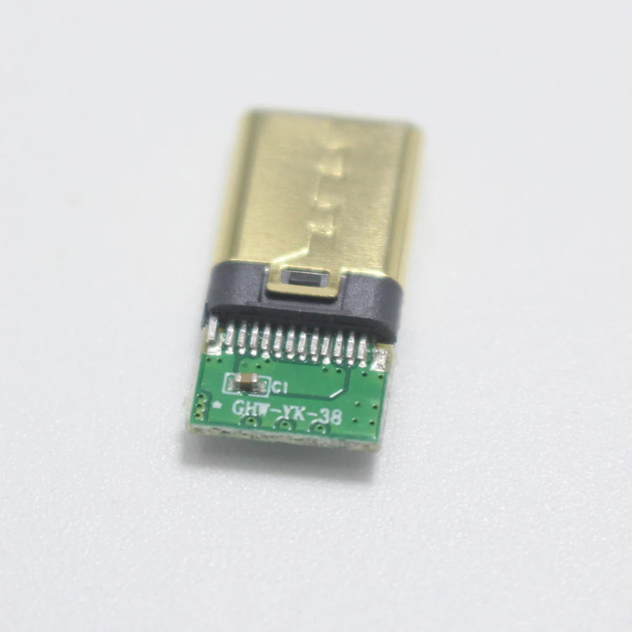 NinthQua 2 комплекта OTG USB 3.0 Type C 5 контактный позолоченный штекер для DIY двусторонний