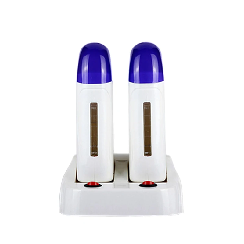 

1pcs Rolling Cartridge Double On Refillable Depilatory Wax Heater Hot Body Hair Removal Depilation Waxing Set EU and US plug