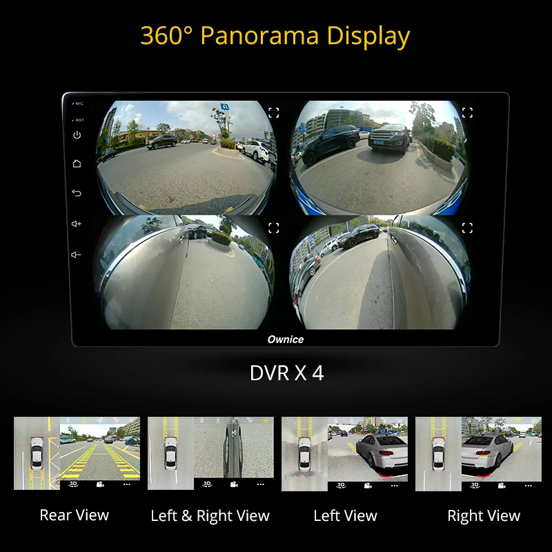  Ownice K5 Android 7.1 360 Panoramic View System Universal Car Radio GPS Navigation DVD with 4 HD Re